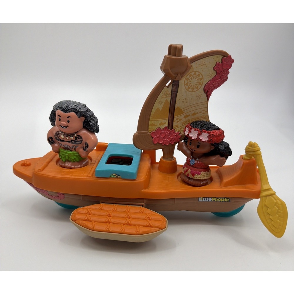Fisher-Price Little People Disney Princess Moana & Maui's Canoe Toy Set